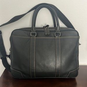 Executive Black Leather Briefcase